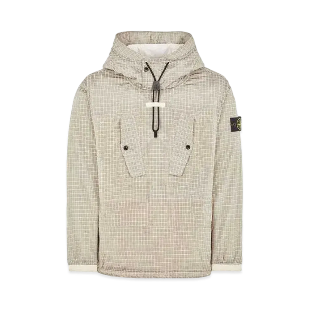 Stone Island 43332 Macro Ripstop Nylon Metal in Econyl Regenerated Nylon with Primaloft-TC "Mastic White"