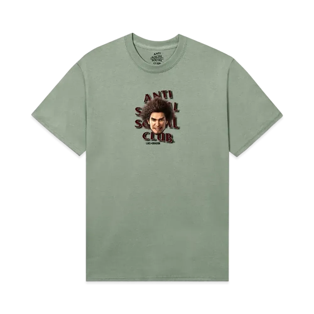 ANTI SOCIAL SOCIAL CLUB x Like A Dragon Ichiban Tee "Stonewashed Green"