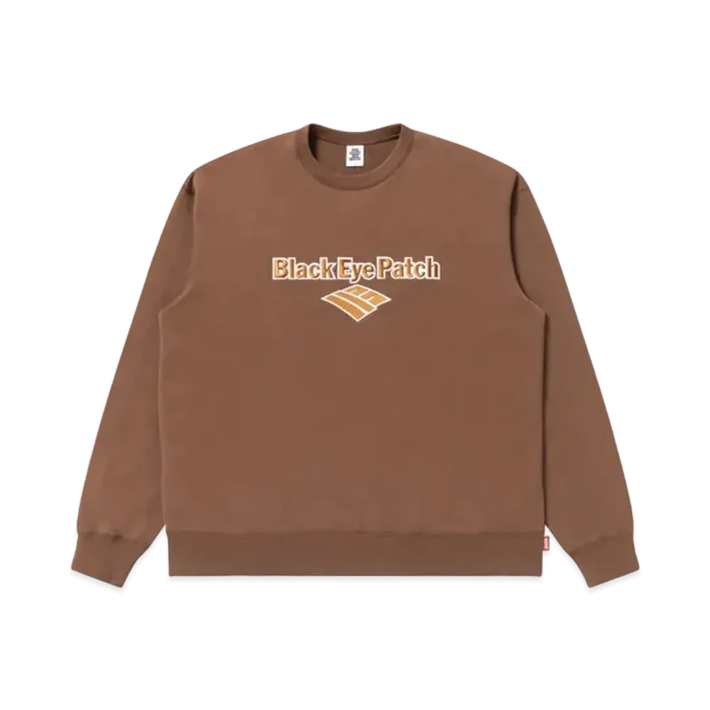 Black Eye Patch Financal Logo Crewsweat Heather "Brown"
