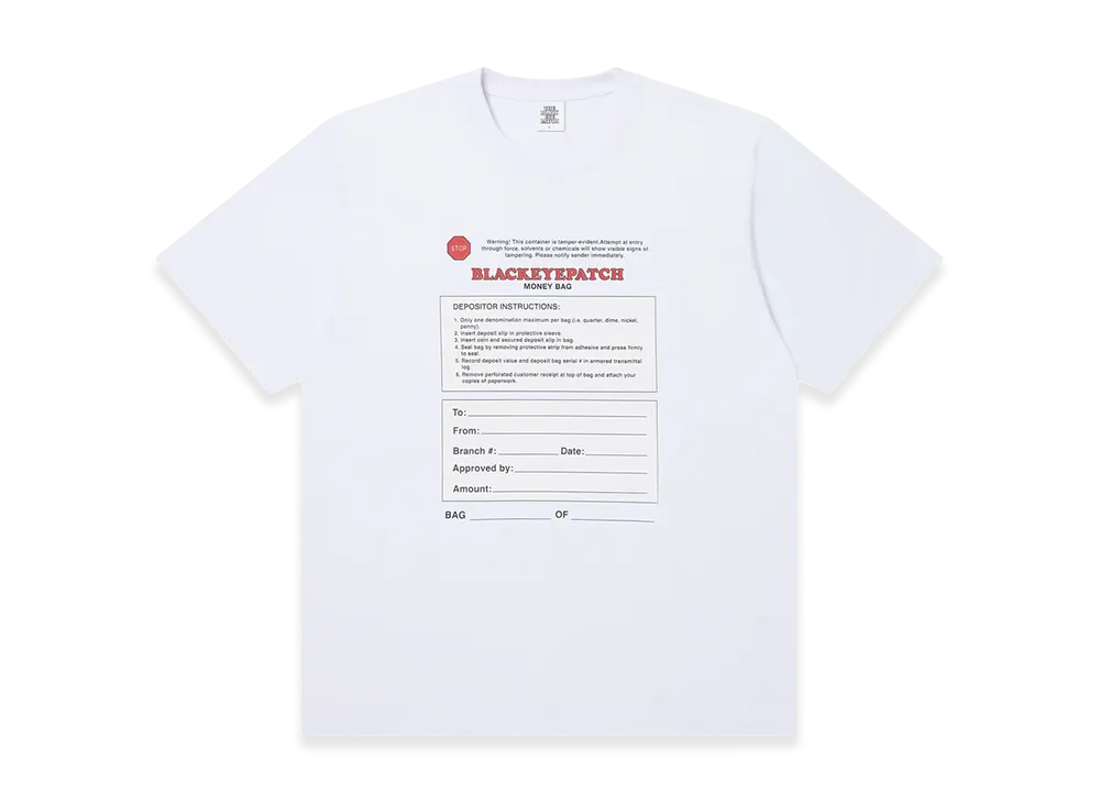 BlackEyePatch Money Bag Label Tee "White"