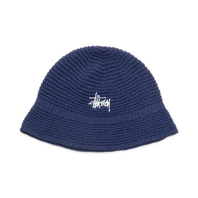 Stussy Basic Knit Bucket Hat "Navy"