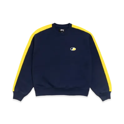Stussy Paneled Stripe Crew "Navy"