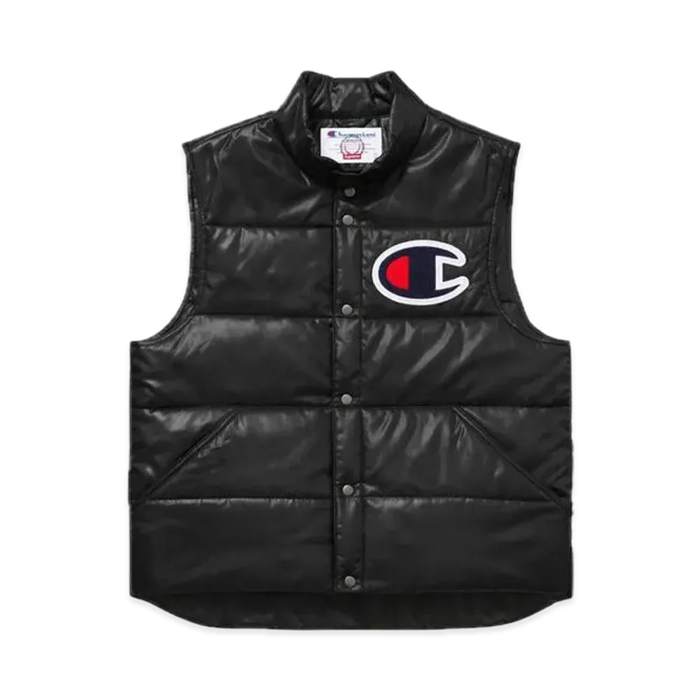 Supreme x Champion Puffy Vest "Black"