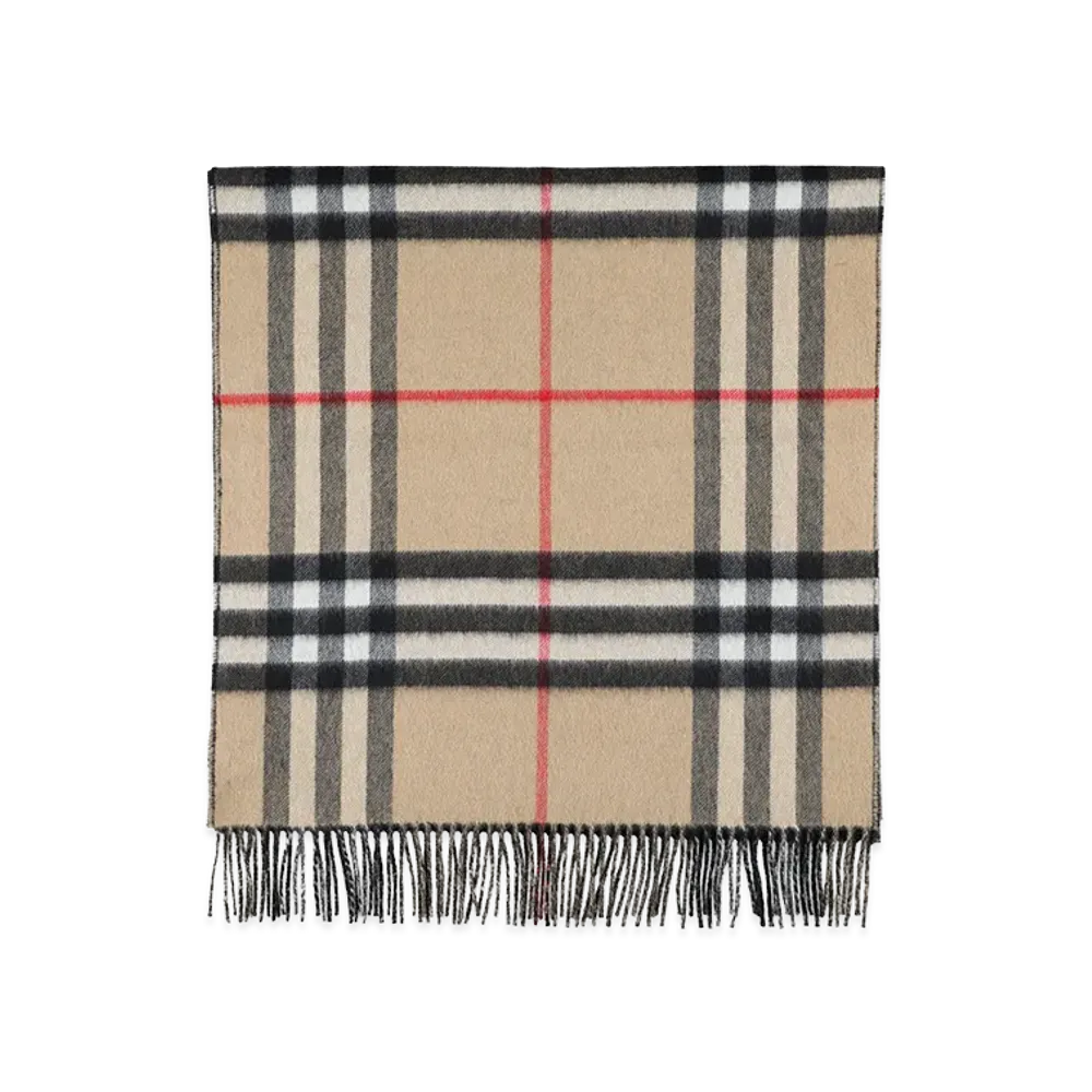 Burberry Embroidered Cashmere Scarf "Black"