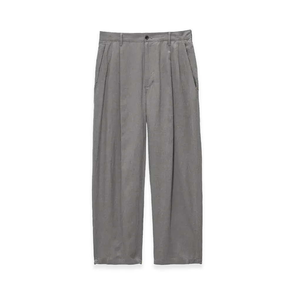 Graphpaper Linen Cupro Oversized Slacks "Stone Gray"