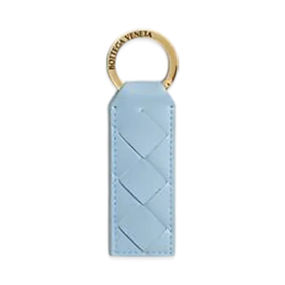 Bottega Veneta Tab Key Ring "Ice"