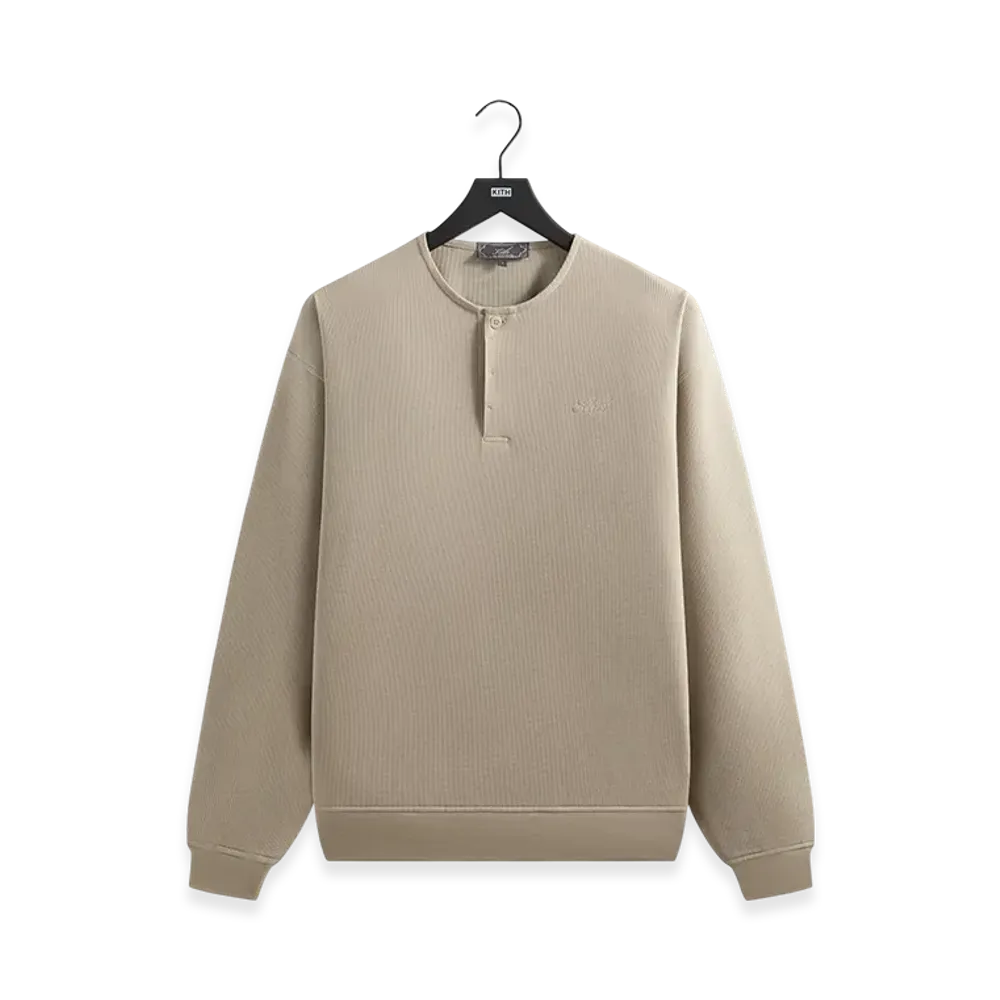 Kith Micro Waffle Colby Pullover "Plaster"