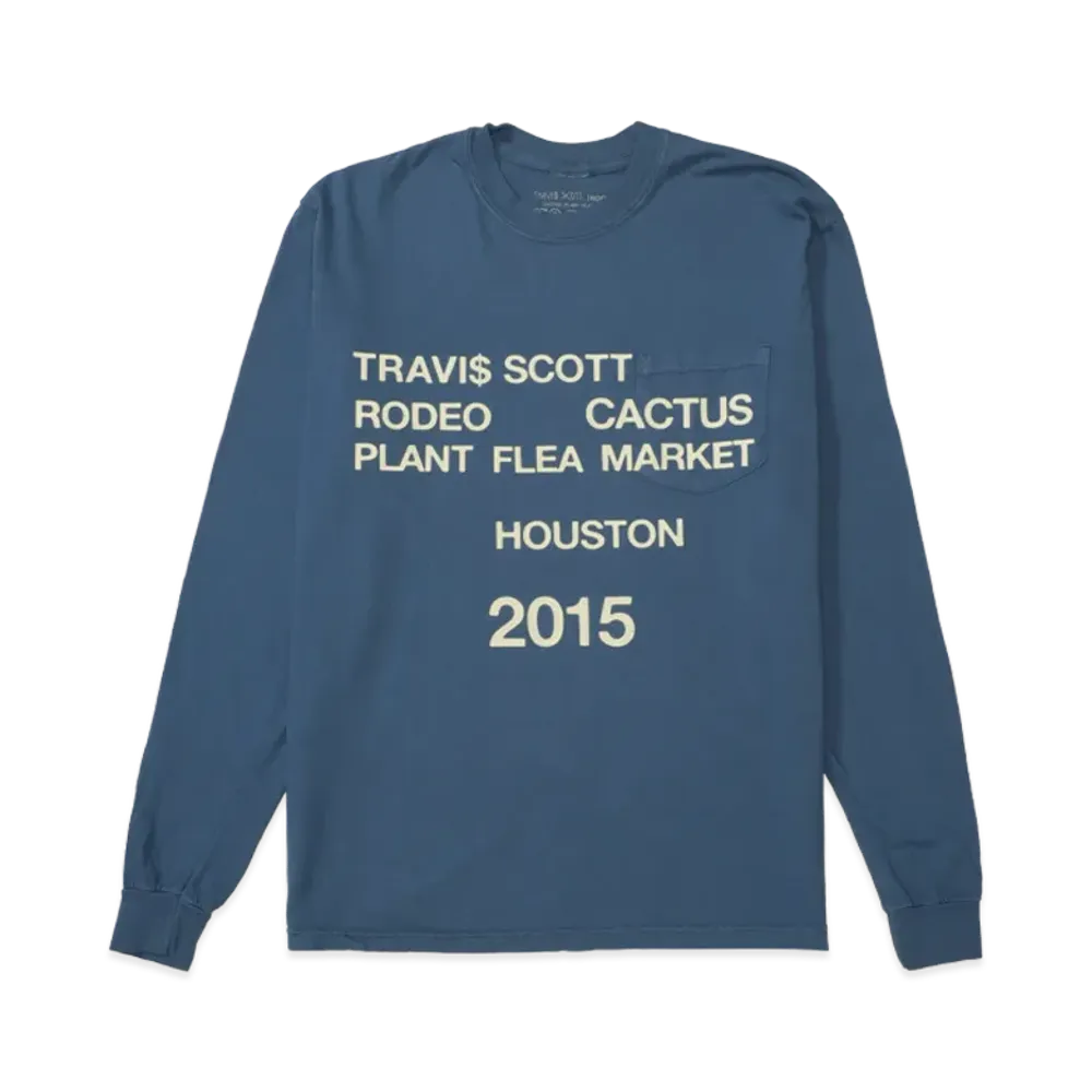 Travis Scott Cactus Jack x RODEO Cpfm 2015 L/S Tee "Navy"