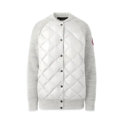CANADA GOOSE HyBridge Quilted Knit Bomber "Mist Grey"