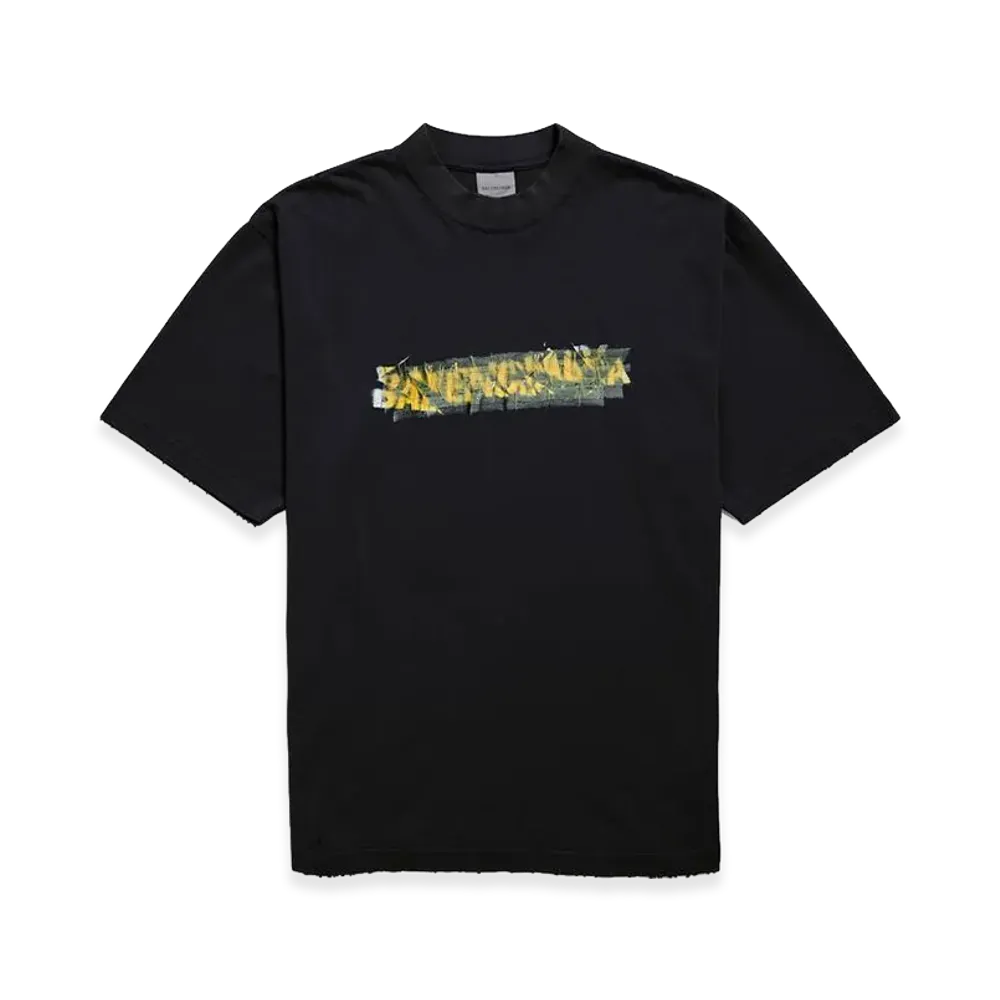 BALENCIAGA Messy Spray T-Shirt Medium Fit "Black"