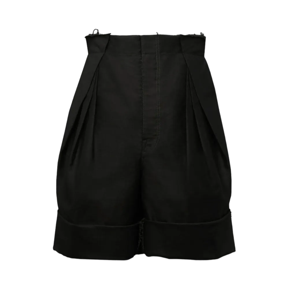 Maison Margiela Men's Satin Cotton Shorts "Black"