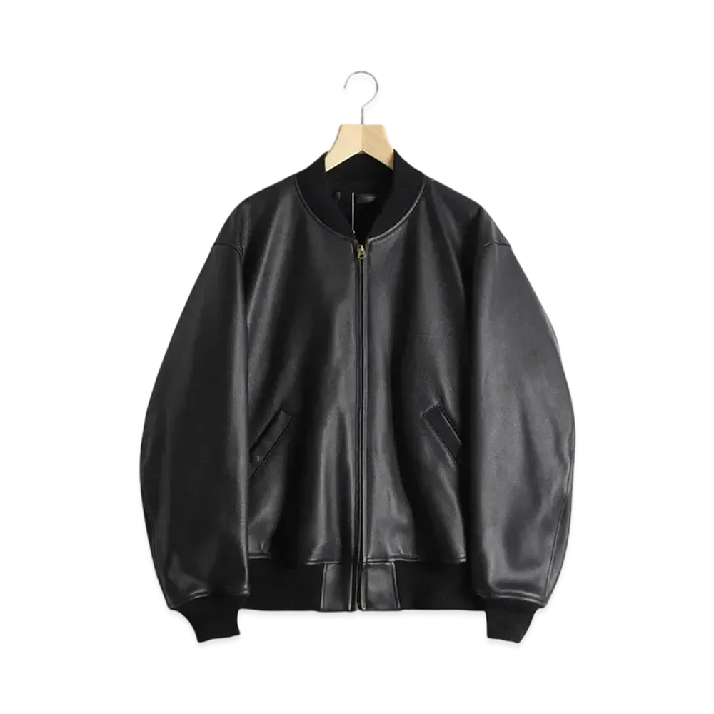 COMOLI Calfskin Zip Blouson "Black"