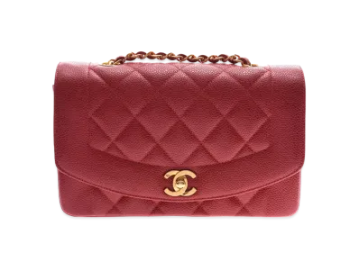 CHANEL Caviar Skin Matelasse Diana "Red"