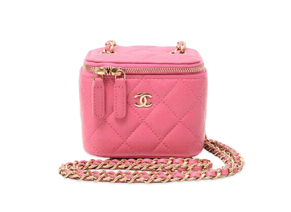 CHANEL Caviar Skin Matelasse Vanity "Pink"