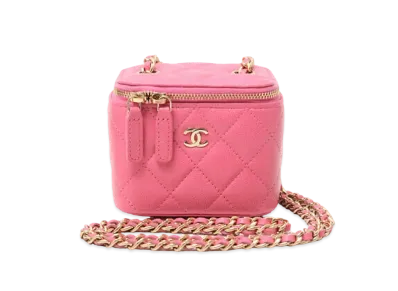 CHANEL Caviar Skin Matelasse Vanity "Pink"