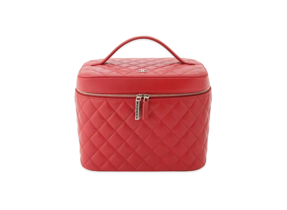 CHANEL Lambskin Matelasse Vanity "Red"