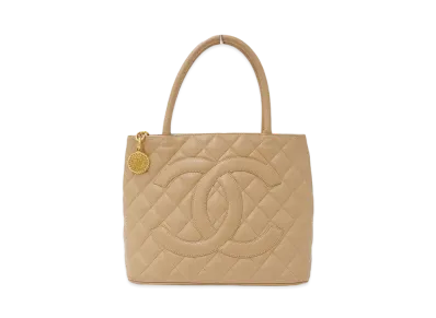 CHANEL lambskin Reprint Tote "Beige"