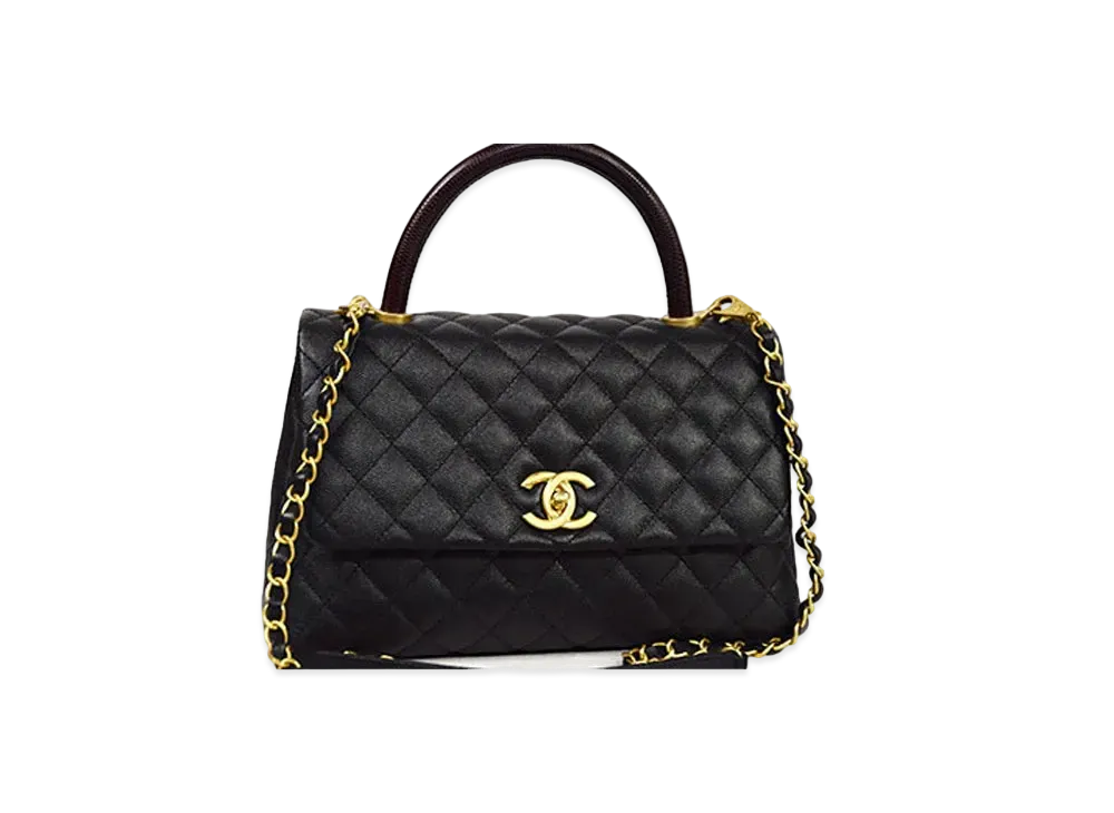 CHANEL Caviar Skin Matelasse 2WAY "Black"