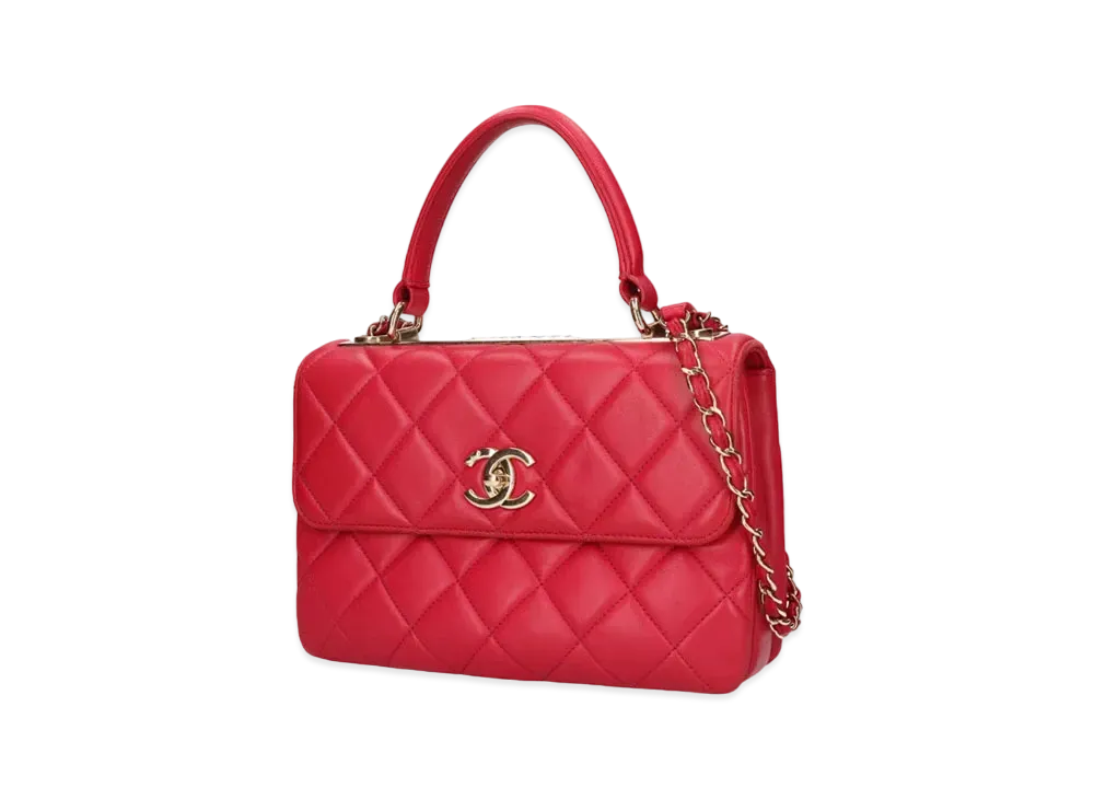 CHANEL Lambskin Matelasse 2WAY "Red"