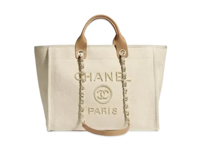 CHANEL Deauville Canvas 2WAY Tote