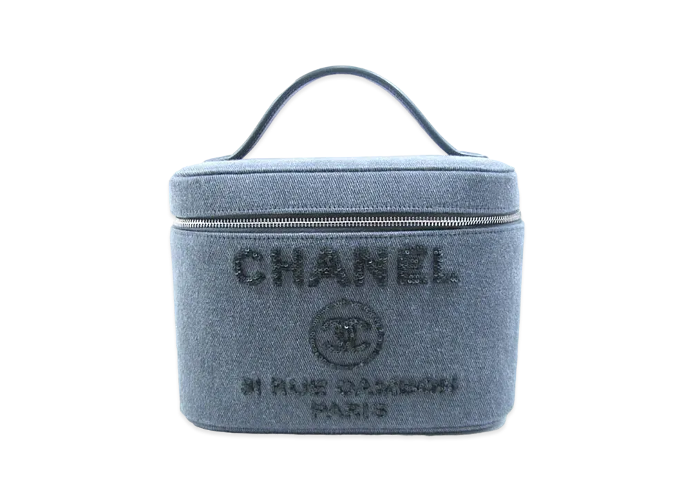 CHANEL Deauville Canvas Vanity Pouches