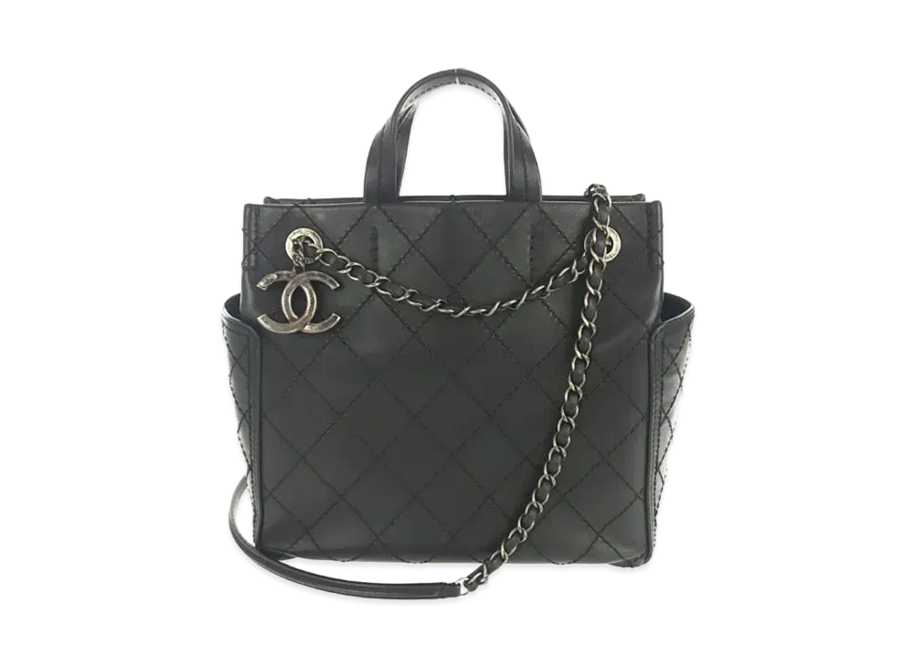 CHANEL Wild Stitch 2WAY Tote "Black"