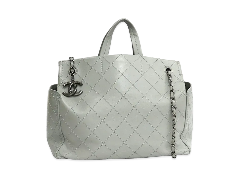 CHANEL Wild Stitch 2WAY Tote "Gray"
