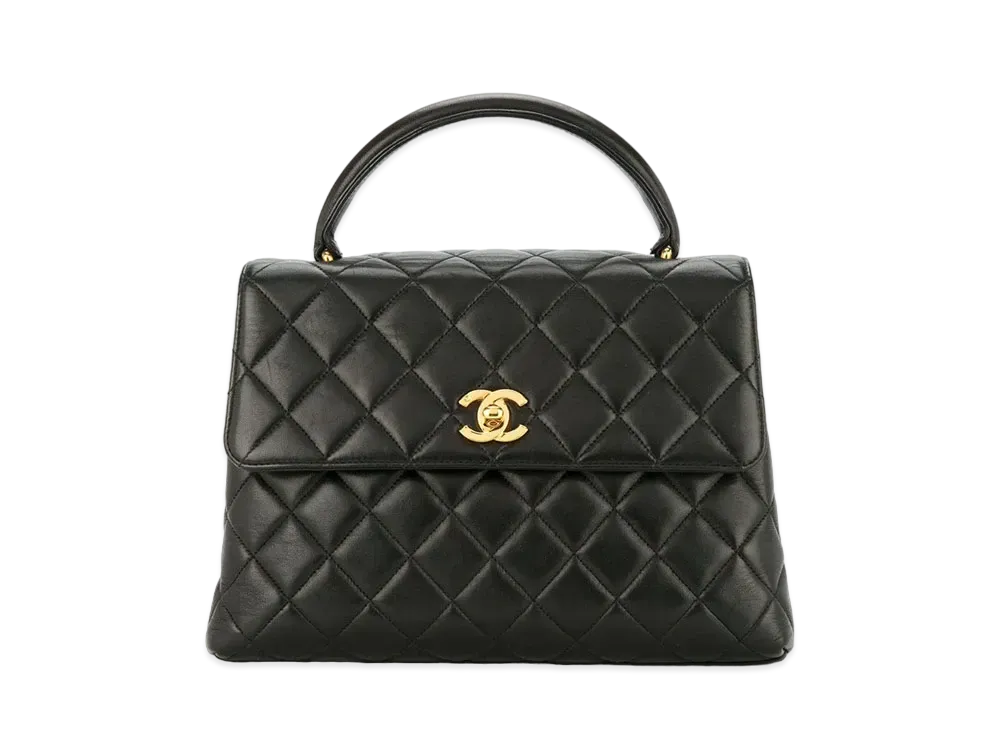 CHANEL Lambskin Matelasse Hand Bag