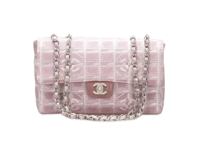 CHANEL New Travel Line Flap Shoulder Bag "Pink"