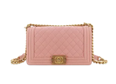 CHANEL Caviar Skin Matelasse Boy Chanel "Pink"