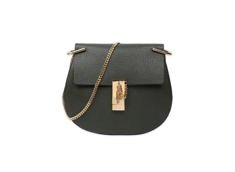 Chloe Drew Leather Chain Shoulder Bag "Black"
