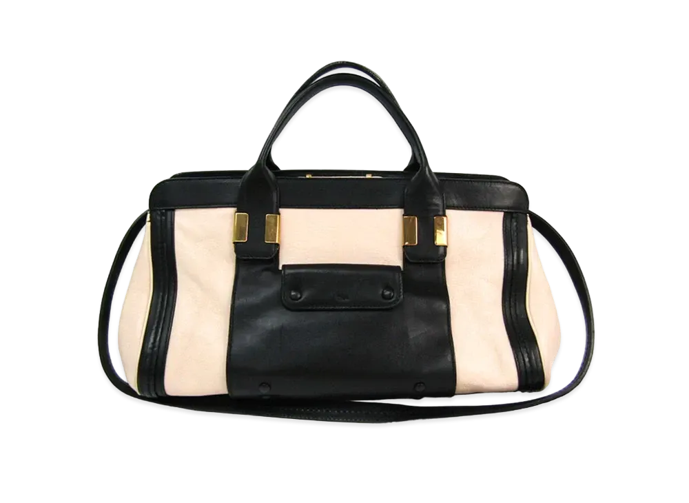 Chloe Alice Leather 2WAY Bag "Cream"
