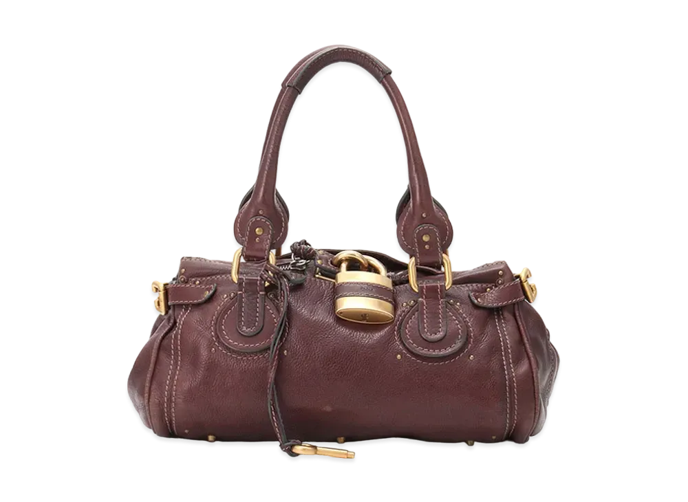 Chloe Paddington Leather Hand Bag "Bordeaux"