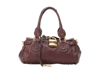 Chloe Paddington Leather Hand Bag "Bordeaux"