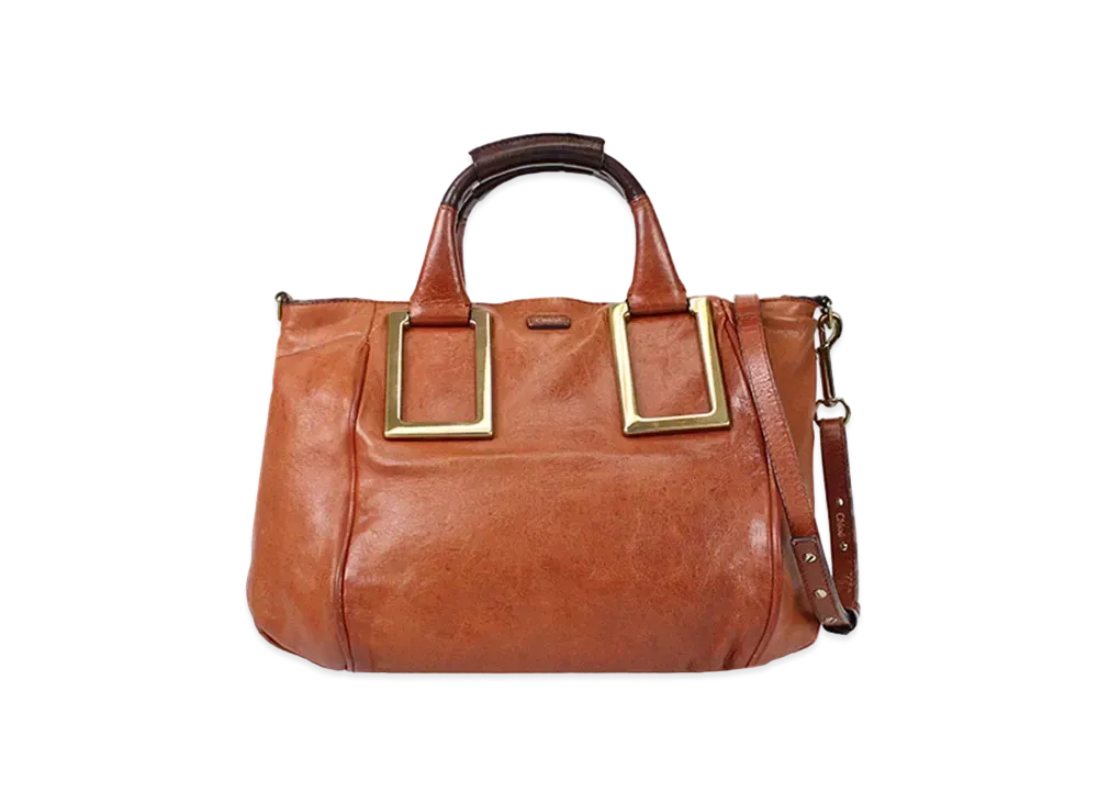Chloe ETHEL Leather 2WAY Bag "Brown"