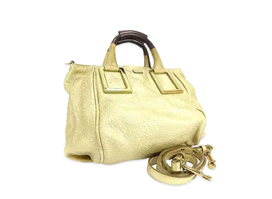Chloe ETHEL Leather 2WAY Bag "Gold"
