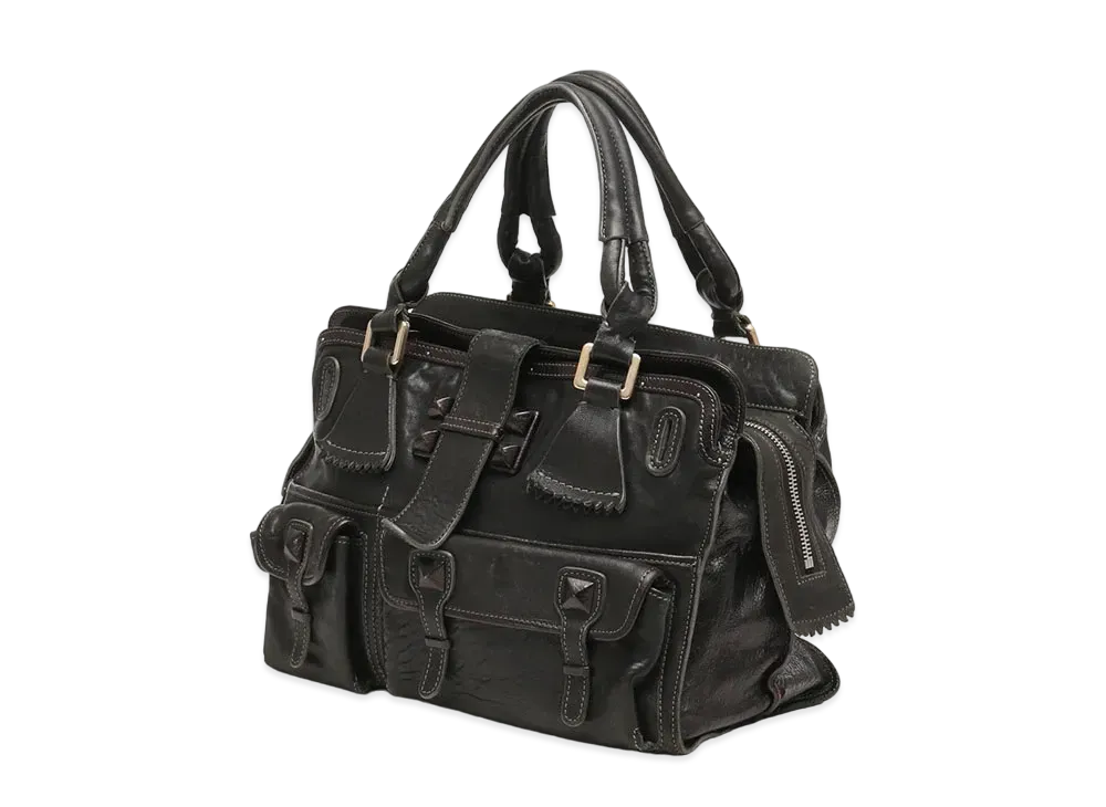 Chloe Elvire Leather Hand Bag "Black"