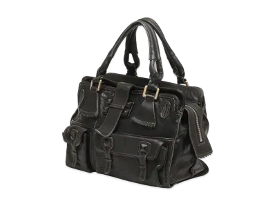 Chloe Elvire Leather Hand Bag "Black"
