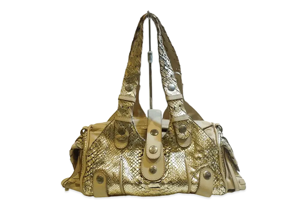 Chloe Silverado Leather Hand Bag "Gold"