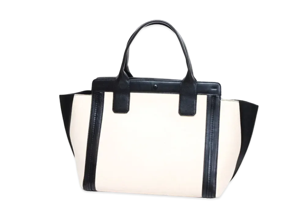 Chloe Alyson Leather Hand Bag "White"