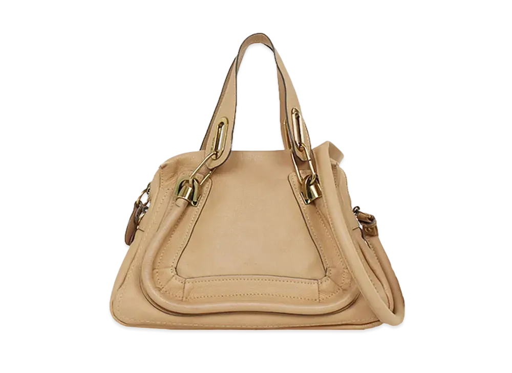 Chloe Paraty Leather 2WAY Bag "Khaki"