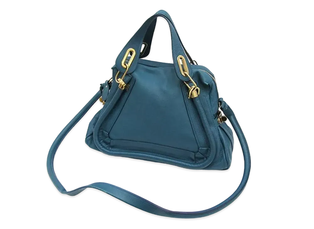 Chloe Paraty Leather 2WAY Bag "Blue"