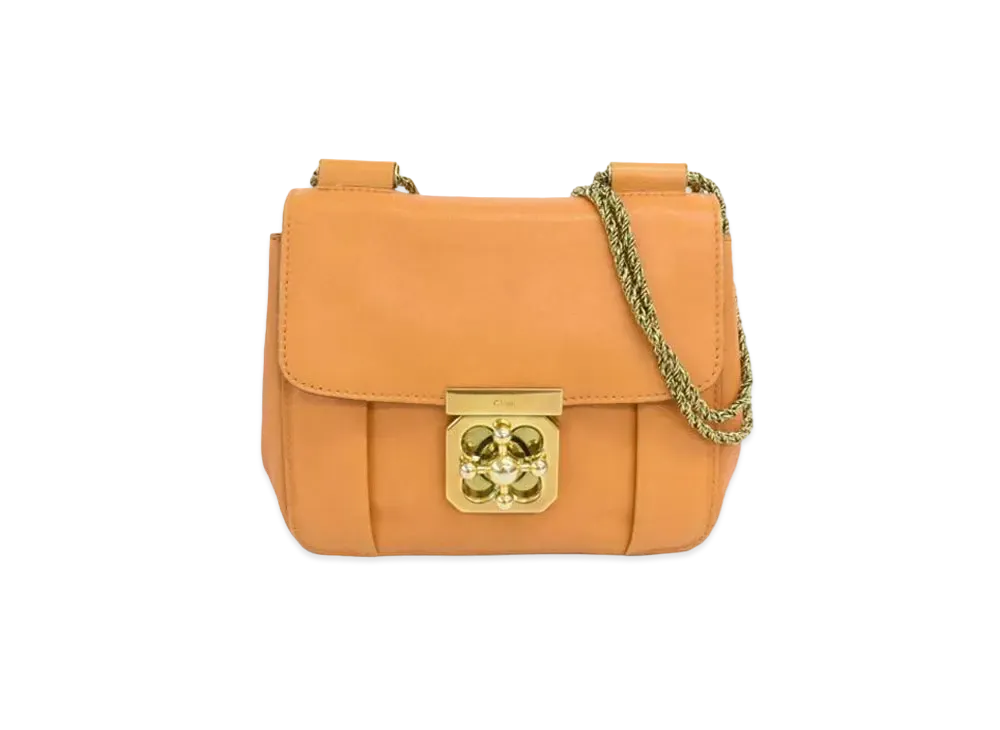 Chloe ELSIE Leather Shoulder Bag "Orange"