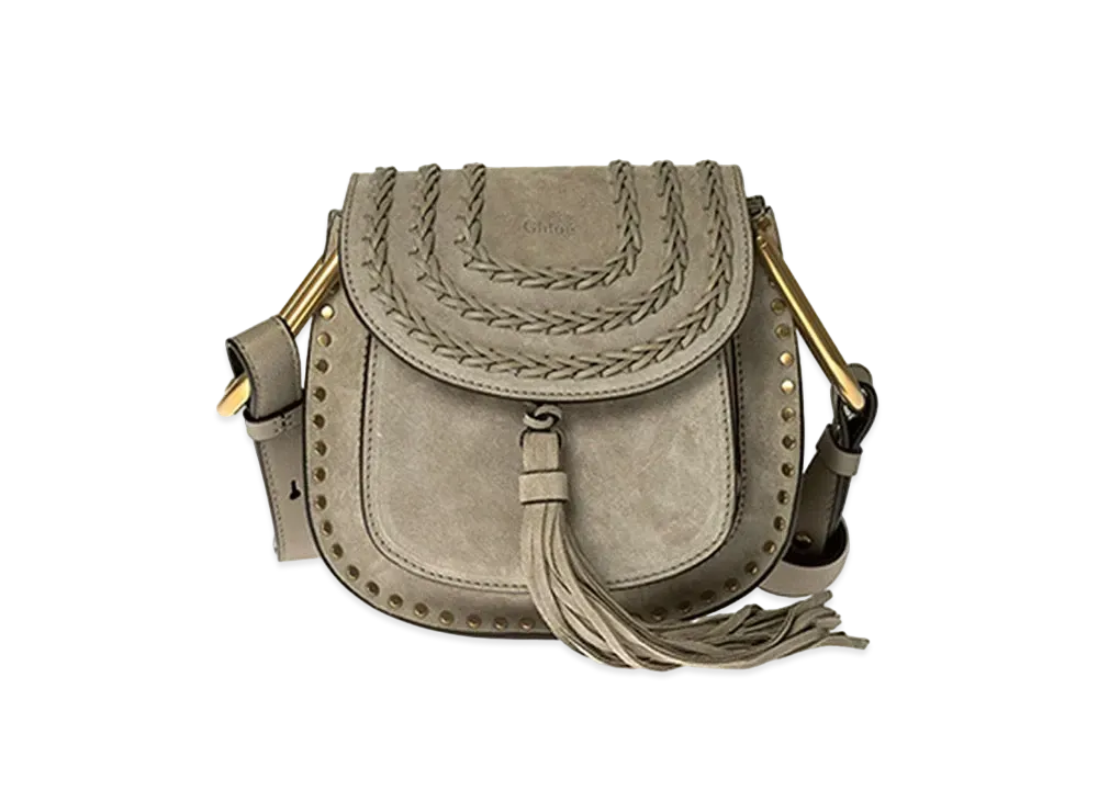 Chloe Hudson Leather Shoulder Bag "Gray"