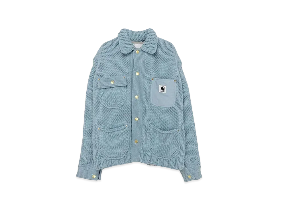 Carhartt WIP x sacai Knit Jacket Michigan "Light Blue"