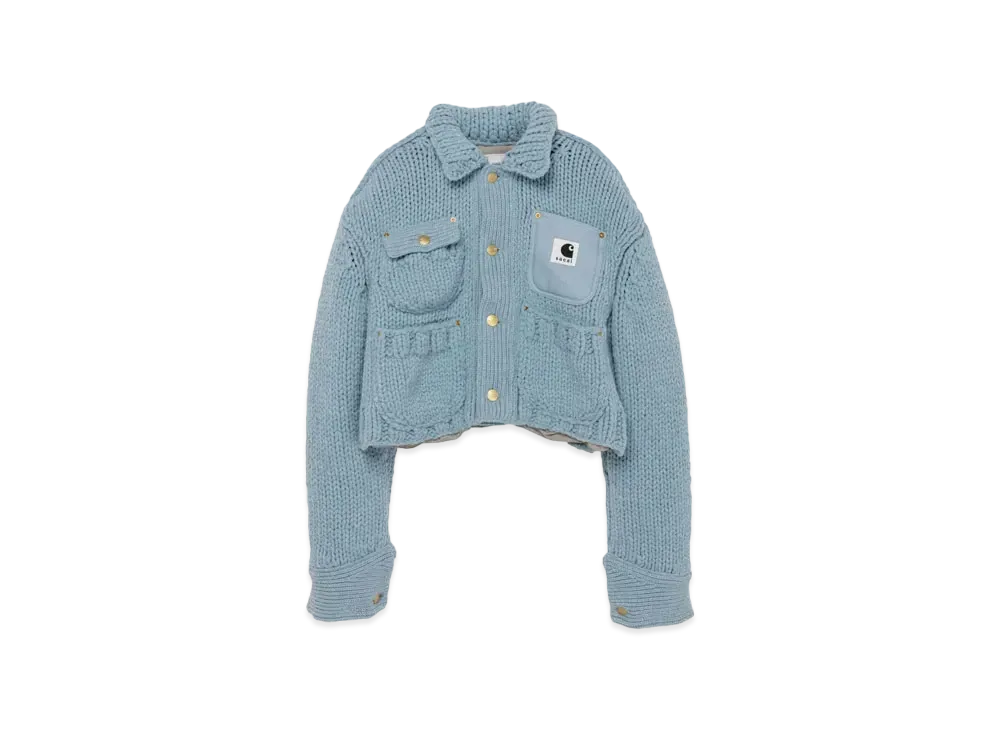 Carhartt WIP x sacai Knit Jacket Michigan "Light Blue"