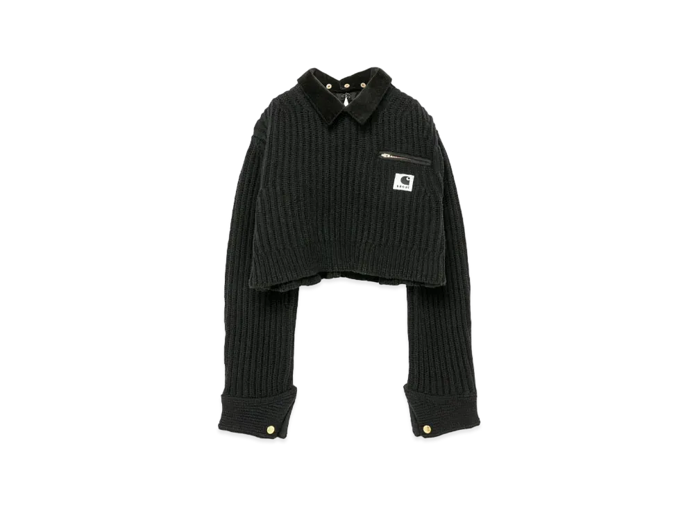 Carhartt WIP x sacai Knit Pullover Detroit "Black"
