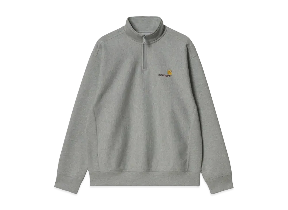 Carhartt Half Zip American Script Sweatshirt "Grey Heather"