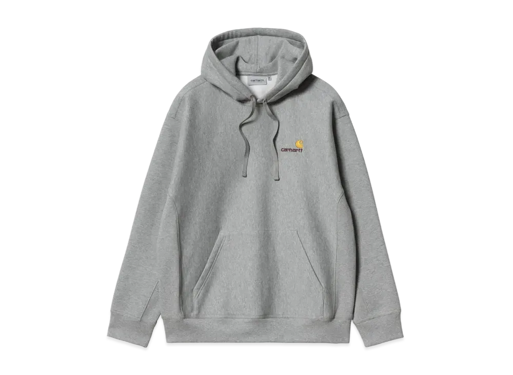 Carhartt Hooded American Script Sweatshirt "Grey Heather"