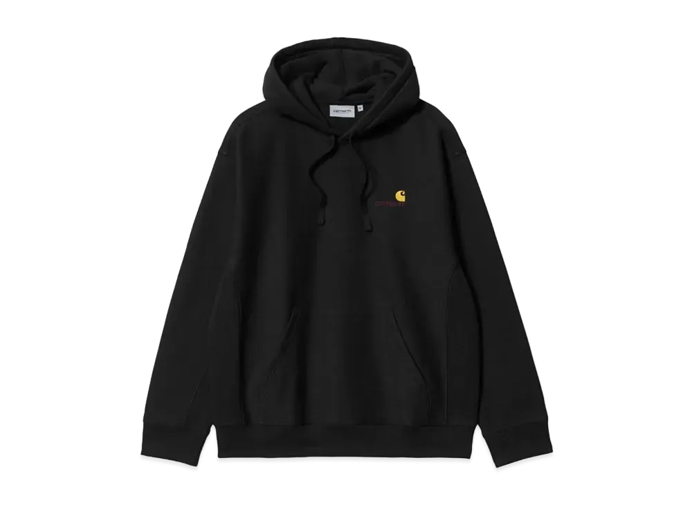 Carhartt Hooded American Script Sweatshirt "Black"